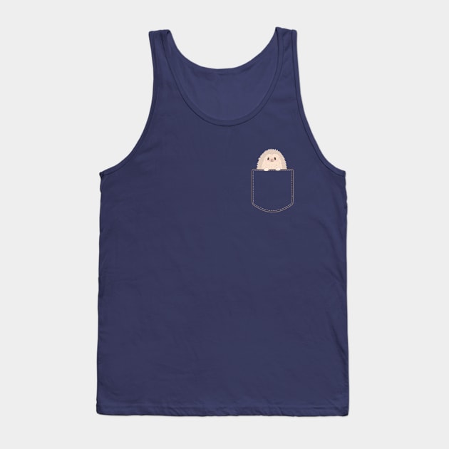 Cute Hedgehog Pocket Tee Tank Top by awesomesaucebysandy